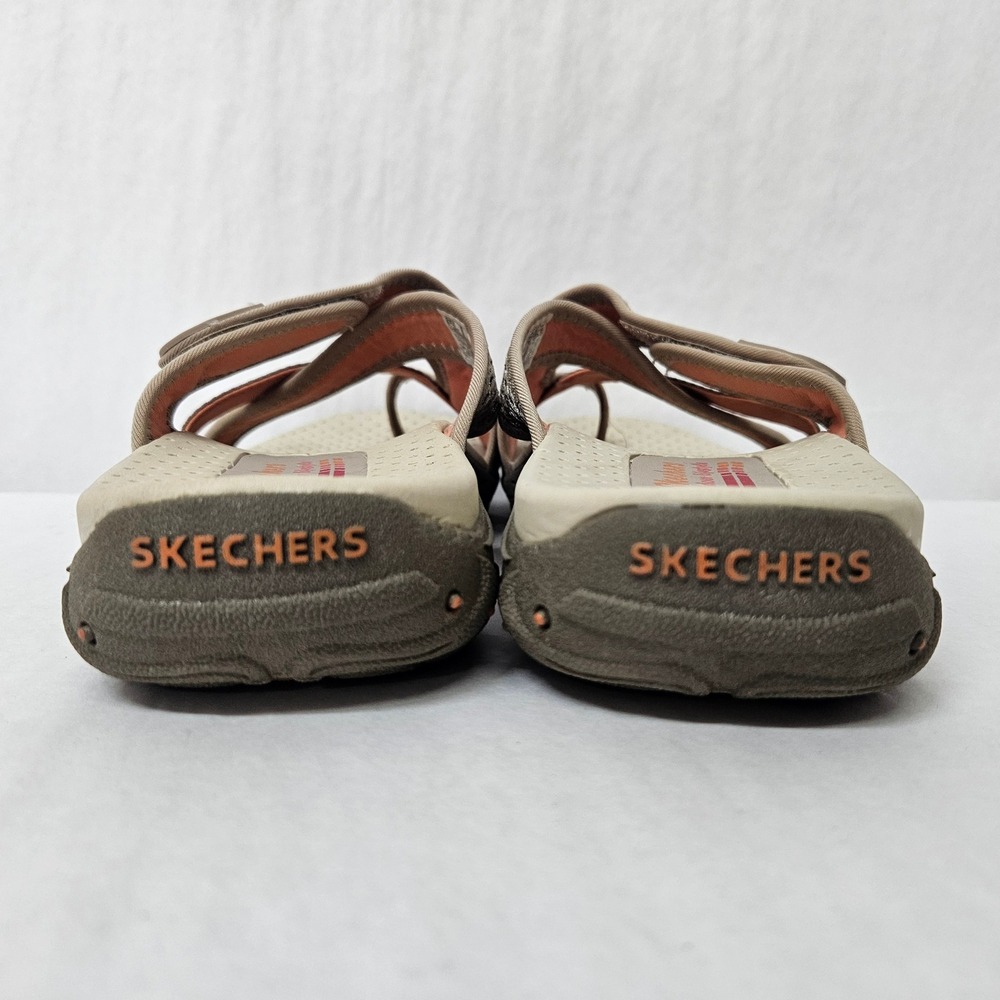 Skechers Reggae Splatter Slide Sandals 40822/TPE Taupe Orange Womens Size 7 - Picture 6 of 8